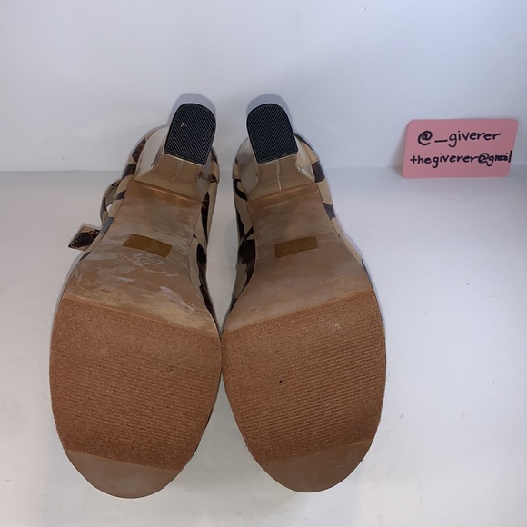 8.5 Morgan Wild Pair Neutral Zebra Ankle Strap Platform Heels - Picture 12 of 16